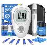 LinkSun G4253 혈당 모니터 키트 테스트 스트립 100개 랜싯 1개 대조 용액 : 가치상점1
