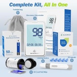 글루코라시 G4252 혈당 모니터링 시스템 랜싱 장치가 포함된 테스트 키트 50개의 스트 50 Test Strips : 가치상점1