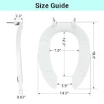 병원, 호텔, 학교, 교회, PP 소재를 위한 길쭉한 18.5인치 공중화장실 변기, 대부분의 변기 볼 시트 흰색(1PACK)에 적합한 헤비 듀티 상업용... 