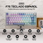 텐키패드 넘버패드 에포메이커 F75 ISOES 75 스페인어 QWERTY 키보드 무선 IsoEs블랙 Leobog Reaper 스위치 : 할인파라다이스
