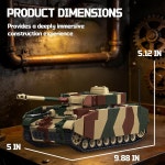 혼초스 판처 iv h 군용 탱크 ausf. 2차 건물 세계대전 수집용 애호가용 모델 - 1641pcs 차량 세트, pz.kpfw. 독일 : 플레인오브젝트