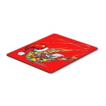 캐롤라인의 보물 MW1197MP 해피 홀리데이 새우 마우스 패드, 핫 패드 또는 트리벳 홈 오피스 게이밍 작업용 컴퓨터용 노트북 매트, 세탁 가능한... 
