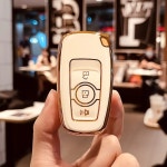 자동차 키 커버 스마트 원격 제어 케이스 보호대 만리 장성 열쇠가없는 1. Gold Style-White : 지이유32호점