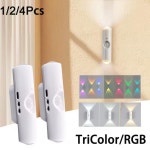 충전식 스마트 LED 모션 센서 야간 조명 1/2/4개 3색/RGB 선택 가능 벽등 침실 옷장 주변 : 제너럴로켓컴퍼니