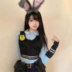 [의상대여] 주토피아 주디 경찰 상의치마세트 디즈니 지브리 캐릭터 옷 코스튬 코스프레 졸업사진 졸사컨셉 할로윈 : 청춘교복