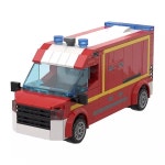 MOC 도시 경찰차 4x4 오프로드 구급차 구조 르노 마스터 VSAV 피아티드 두카토 III 소방차 세트 블록 장난감 장난감 : 구르미만물상A