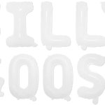 바보 풍선 배너 흰색 오리 동물 샤워 장식 편지 호일 농장 테마 생일 파티 1. Goose Balloon : 한겨리샵45호점