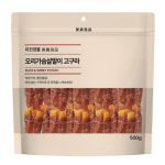 미진양품 강아지 대용량 육포 건조 간식 연어 고구마말이, 500g, 1개 : 로시모펫몰