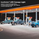 주유소 조명용 카디비전 80W LED 캐노피 조명 8800LM 0-10V 디밍 가능 50 : 에어로드몰