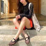 그물샌들 에나멜 메쉬샌들 피시넷 망사 SANDAL 시스루 샌들 블랙, 250 : 청담코코