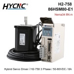 CNC 스테퍼 모터 Nema 34 Leadshine 2 상 폐 루프 하이브리드 서보 드라이버 H2758 AC5080V 8N.M 8m 엔코더 케이블 포함 : 에스-종합물류