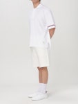 톰브라운 삼선 코튼 럭비 카라 반팔티 남성 화이트 MJP209A J0199 100 : 아시유로