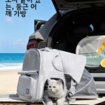 도도펫 애완동물 백팩 휴대용 강아지 고양이 가방 모자형 햇빛 가리개 확장형 야외 세척이 간편한 표면 방수 기능 1. L 6kg 이내 고양이 / 5kg... 