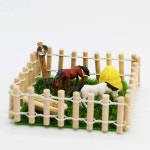 인형의 집 말 농장 동물 울타리 안정 모델 1. Wood : 한겨리샵6호점