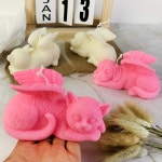 날개 천사 동물 고양이 양초 실리콘 몰드 잠자는 강아지 비누 석고 만들기 새끼 모양 초콜릿 애완 생일 케이크 1. H1635-A : 지이유25호점