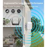 WAVLINK AX1800 야외 WiFi 6 익스텐더, 엔지니어링된 고이득 안테나, PoE, 야드, 농장, RV 및 차고를 위한 IP67 웨더프루프 기능을 갖춘... 