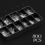 Apres Gel-X 소프트 젤 팁 프리미엄 00-9, 엑스트라 아몬드 500개, 쇼트) 사이즈 네일 박스 11가지 (천연 품질 천연 : 모던진아