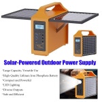 100W 150W 110V 220V 태양광 야외 전원 공급 장치(LED 조명 및 태양광 패널 포함) 휴대용 캠핑용 태양광 발전소 : 늘찬물산