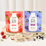 [4+4] 상하목장 유기농 쌀과자 2종 30g 딸기 4봉+블루베리 4봉 (총 8봉) : 매일유업 직영스토어