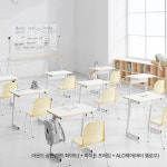 학원 책상 의자 세트 가꿈 초등 파스텔 학원 책걸상 : 가꿈