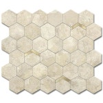 VAOVI 스틱 백스플래시 타일 주방 패널 헥사곤 마블 타일 10개 베이지 골드 5sheets Beige gold : 아르픽스