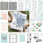 우표 야생화 꽃다발 금속 절단 다이 스텐실 만들기 선물 카드 스크랩북 종이 앨범 공예 1. H3108-stamps : 한겨리샵12호점