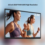 ZEUSLAP 22인치 2560 SRGB NS 휴대폰 타입 노트북 모니터 1440P PC 터치 썬더볼트 출력 HD 스타일러스 EU 플러그 : 생활정거장