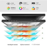 휴대용 모니터 15 HD 1080P PHONE과 가능 노트북 울트라 PC 인치 슬림 MAC USB 호환 IPS 스탠드 여행용 15.6AZJ : 생활정거장