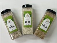 구미해평면 해평애 정다운 찹쌀 보리쌀 현미쌀 종합 선물세트 3KG 국내산 건강식 답례품 : 해평중심지 영농조합