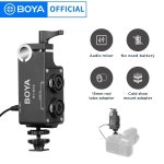 Boya BY-MA2 듀얼 채널 레코드 오디오 믹서 XLR 잭 카메라 용 6.5mm 에서 무선 마이크 시스템 Canon Nikon : 가람글로벌01