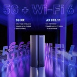 텐다 5G NR LTE AX1800 WiFi6 SIM CPE 라우터 듀얼 밴드 2.4/5Ghz 최대 4.67Gbps 속도 이지 메쉬 2 기가비트 포트 WPA3 OFDMA MU-MI... 