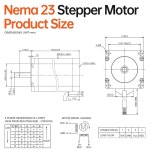 yejmkj 3팩 네마 23 스테퍼 모터 3.5nm(495.64oz in) 8mm 1m 57 2상 4-리드 밀 로봇용 프린터 케이블 57x110mm 바이폴라 샤프트 u200c 3d... 