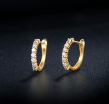 FANCIME K14 7 0.24 ct 골드 다이아몬드 후프 피어싱 레이디스 돌 후프 피어싱 편이용 남녀 겸용 : MALL-GEN