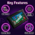 게임팩 카트리지GBA 312in1 Coleco Vision 홈브루 게임 카트리지 256Mib | 32비트 콤보 카드 영어 EU + 사용자 지정 설정 메뉴... 