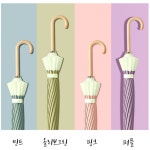 지팡이우산 16살 튼튼한 노랑 초록색 파스텔 방수 자동 장우산 : 마켓쿠우
