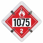 Class 2 가연성 UN 1075 알루미늄 플립 플래카드 1전설 번호 13.75 : 스마트럭1