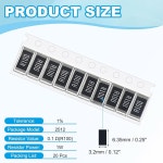 PATIKIL 2512 표면 실장 장치 칩 저항 키트 20PCS 0.1 옴 1 허용 : 프라임초이스몰