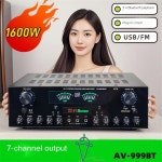 999BT 고출력 7스피커 호환 서브우퍼 앰프 AC 220v 블루투스 푸시 기능 탑재 12인치 홈시어터 노래방 스테레오 : 인기픽스오마켓