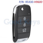 KEYECU 95430-H9600 Kia Rio 2018 SYEC3TX1611 4D60 칩 433MHz 3 버튼 용 원격 키 Fob : 벨로시안