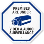 (주)어쿠스틱랩(AL) | SmartSign K 9504 AL 12o12 프리미엄은 비디오 오디오 감시 하에 있습니다 표지판 12인치 x 알루미늄 표지판_04 : 에이치엔티 HNT