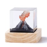 볼케이노 나이트 라이트 용암 남녀를 3D 창의적인 장식 라이트가 수지 방 장식합니다. 에폭시 미니 화산 폭발 선물 장식을 램프 Diver Shark... 