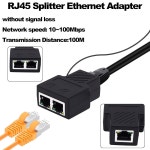 이더넷 스플리터 1 TO 2, 허브 8P8C RJ45 전원 2 어댑터, 인터넷 IN 출력 LAN USB 라우터용 컴퓨터 스위치 익스텐더 네트워크 : 라온하늘담