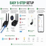 홈어시스턴트용 지그비 이더넷 게이트웨이 LAN 어댑터 지그비2MQTT ZHA 플러그 앤 플레이 스마트 허브 안정적인 연결 : 네이처블랭크