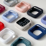 애플 워치 11-10 46mm 42/38/40/44/41/45mm 액세서리 실리콘 케이스 범퍼 보호 커버 iwatch 시리즈 9 8 7 6 5 4 3 SE : 플렉스픽몰