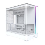 몽텍 킹 15 마이크로 ATX PC 케이스 곡면 파노라마 글래스 굴뚝 공기 흐름 냉각 King15 Pro with Fan Black : 태슬리아