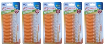 네오 에버덴 치간칫솔 I자형 치간 브러쉬 20개입 SS, 20개입, 5개 : 동성약품