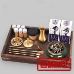 DIY 아로마 테라피 세트 황동 향 버너 만들기 키트 향 금형 스탠드 요가 명상 연구 홈 아로마 테라피 장식품 : 비엔에스마켓