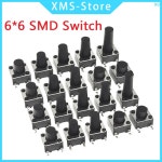 50pcs SMD 스위치 6 6 4 m 5/6/7/8/9/10/11/12/13/14/17 6X6 4Pin 촉각 택트 푸시 버튼 스위치 셀프 리셋 스위치 : love09