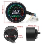 오토바이 기기 LCD 디지털 속도계  대시 보드 12000rpm 주행 거리계 타코미터 전압 12V : 한라물산9