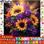 요정 먼지 페인팅 광장라운드 드릴 해바라기 꽃 자수 라인 장식 1. AB Round Drill : 픽셀살롱12호점